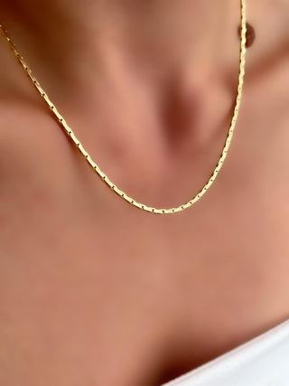 14k Gold Desenli Zincir Kolye