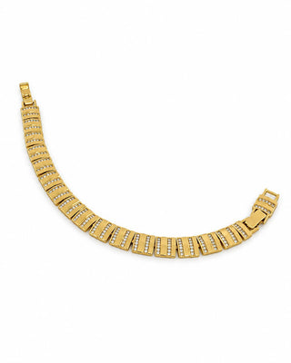 14K Gold Çizgi Desen Kuyum Model Bileklik