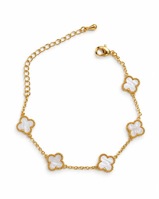 Gold Marka Model  Beyaz Yonca Bileklik