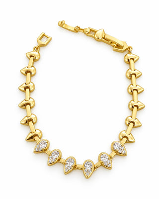 14K Gold Badem Taş Bileklik