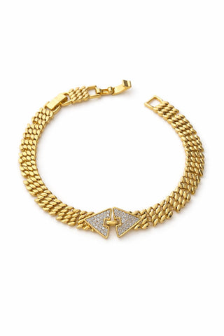 14K Gold Üçgen Hasır Bileklik