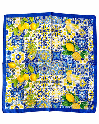 Lacivert Limon Desen Fular 70x70