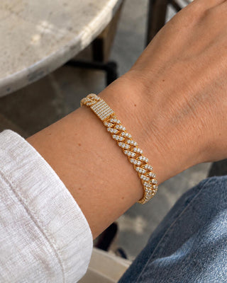 14K Gold Minimal Taşlı Gurmet Bileklik