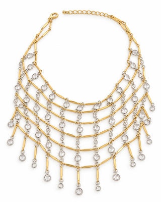 Gold Kristal Taşlı Marka Model Kolye