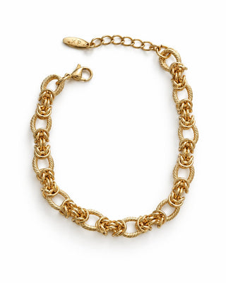 14K Gold Zincir Desen Bileklik