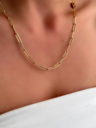 14K Gold Ezme Desen Kolye