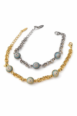 14K Gold Nazar Boncuk Göz Bileklik