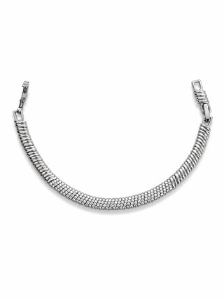 Silver Yarı Taşlı Çizgi Desen Bileklik