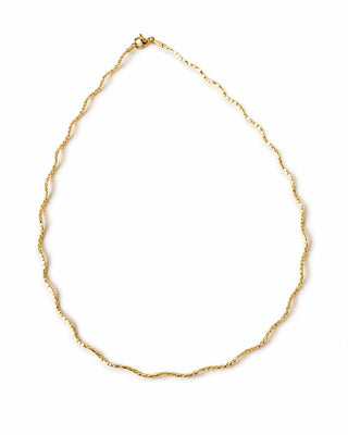 14K Gold İnce Burgu Form Choker Kolye