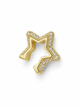 Gold Taşlı Yıldız Kıkırdak