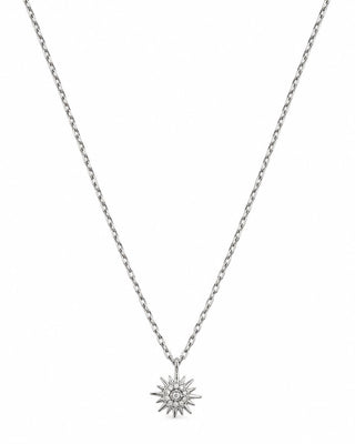 Minimal Silver Taşlı Kutup Yıldızı Kolye
