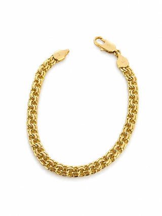 14K Gold Örgü Desen Bileklik