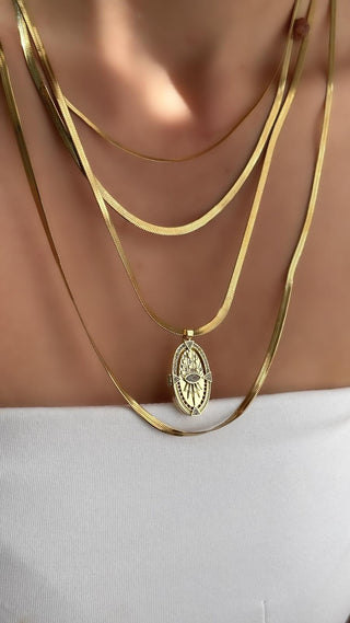 Çelik Kutup Yıldızı Dörtlü Set Kolye