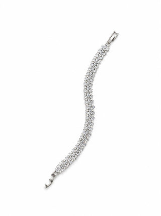 Silver Zirkon Taş Başak Desen Bileklik