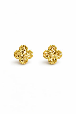 Gold Yonca Küpe