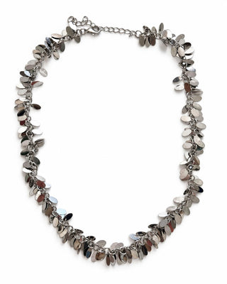 Silver Oval Pul Kolye