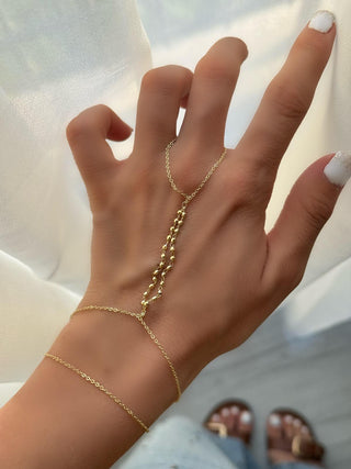 Gold Minimal Topçuk Detay Şahmeran