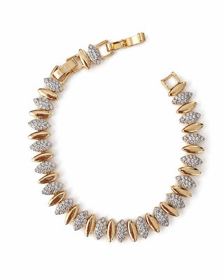 14K Gold Badem Form Çift Renk Yüzük