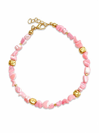 Pembe Gold Detay Boncuk Halhal