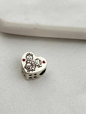 Kalp Aile Figürlü Charm