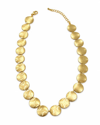 14K Gold Büyük Boy Ezme Plaka Kolye