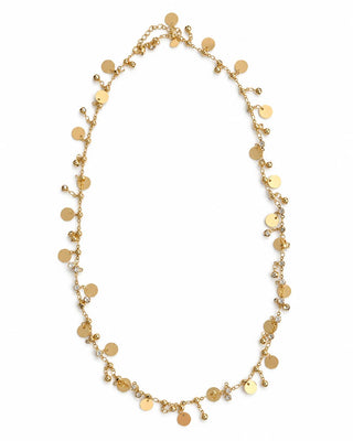14K Gold Pul Taş Detay Kolye