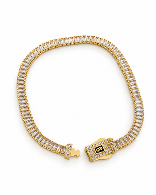 Gold Kare Taş Marka Model Bileklik