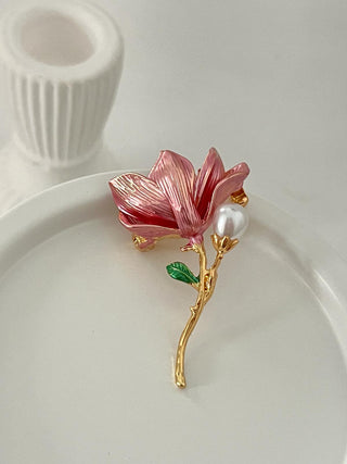 İnci Detay Pembe Çiçek