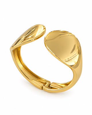 Gold Geniş Form Damla Kelepçe