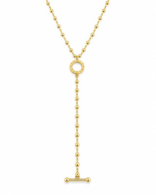 14K Gold Topçuk Halka Detay Y Kolye