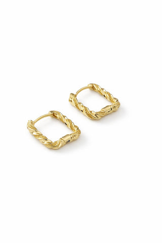 Gold Minimal Burgu Halka Küpe