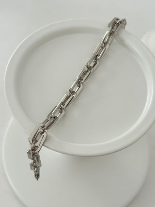 Özel Seri Silver Kare Zincir Bileklik