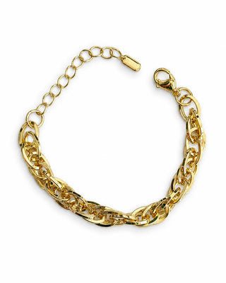 14K Gold Örme Desen Bileklik