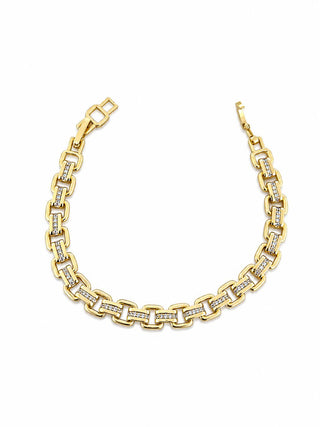 Gold Marka Model Taşlı Kare Form Bileklik