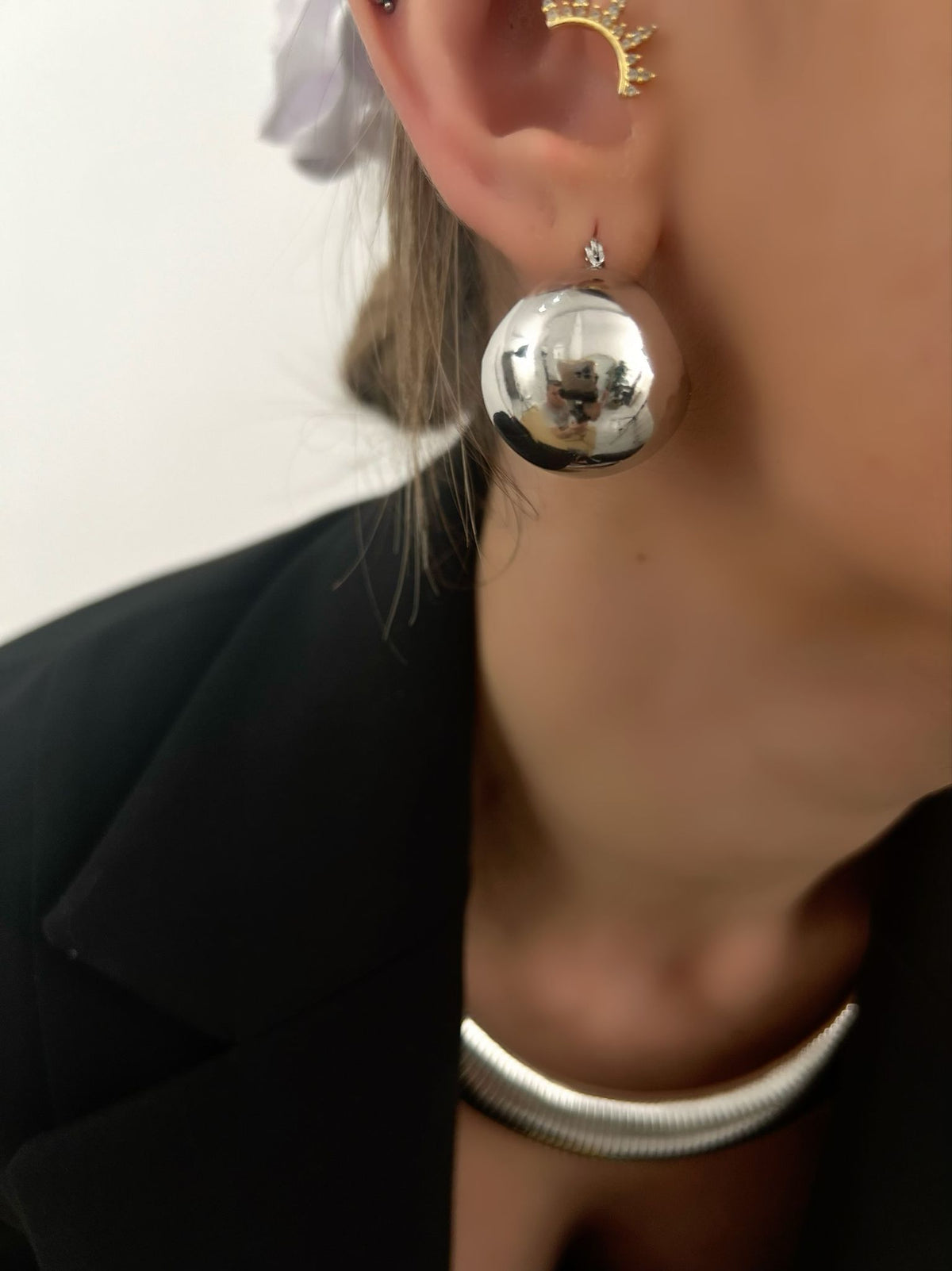 Silver Gülle Küpe