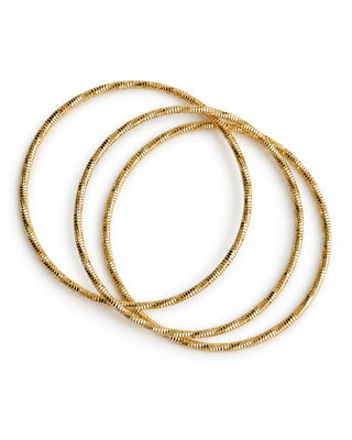 14K Gold Çizgi Burgu Desen Ajda Bilezik