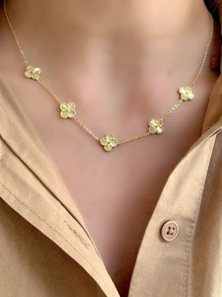 14K Gold Yonca Kolye