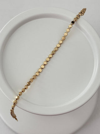 14K Gold Petek Ezme Plaka  Bileklik