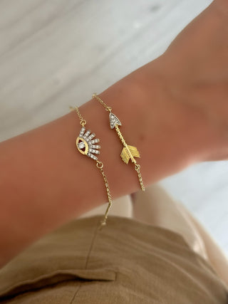 Gold Figürlü İnce Form Bileklik