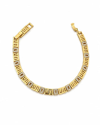 14K Gold Çift Renk Kuyumcu Model Bileklik