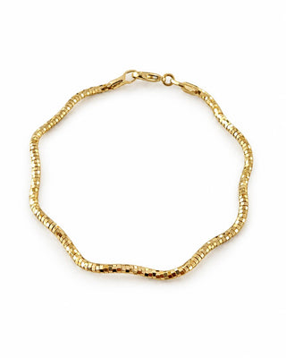 Gold Zigzag Desen Çizgili Bileklik