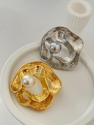 Tasarım İnci Detay Düğüm Broş