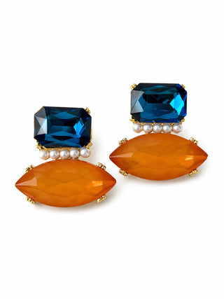 Marka Model Turuncu Mavi Küpe