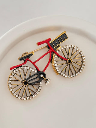 Kırmızı Bisiklet Broş