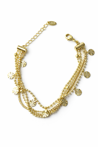 14K Gold Çoklu Tasarım Bileklik