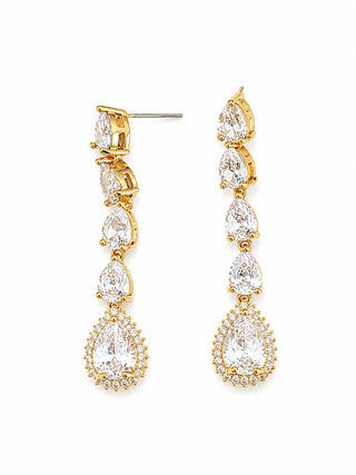 Gold Damla Model Abiye Küpe
