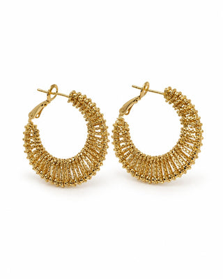 14K Gold HasırcHalka Küpe
