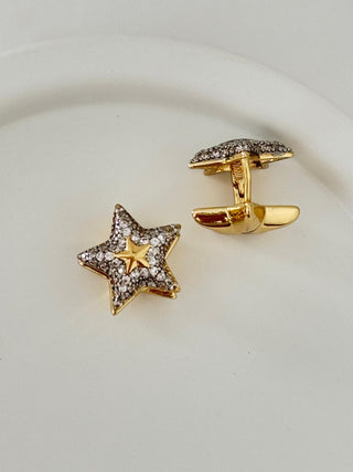 Minimal Çift Renk Yıldız Küpe