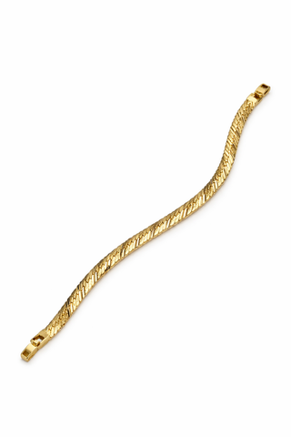 14K Gold Yaldız Balık Sırtı Bileklik