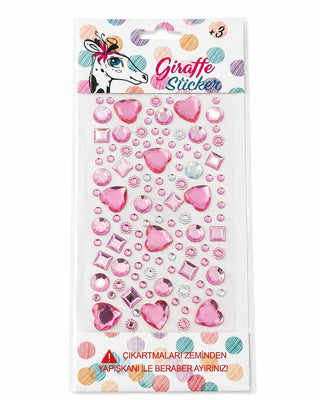 Griff Pembe Kalp Yapışkan Stiker